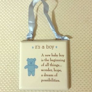Baby boy plaque